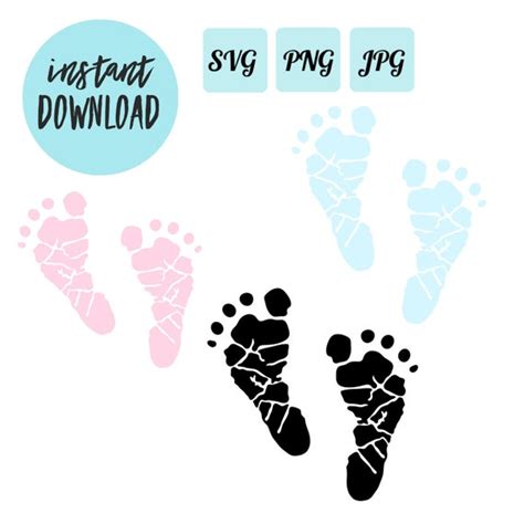 Baby Girl Footprints Clip Art