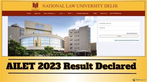 Ailet Result Declared Steps To View Pdf Below Sarvgyan News