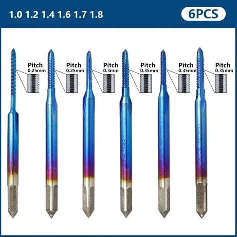 Jeu de perceuses à taraud M1M1 2 M1 4 M1 6 M1 7 M1 8 YWEI Outils de