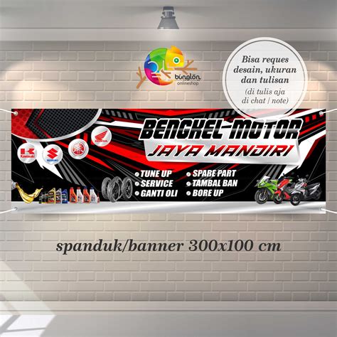 Spanduk Banner Bengkel Motor, Bengkel Mobil, Spanduk Bengkel Free Desain Model B | Lazada Indonesia