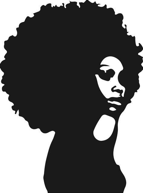 Afro Silhouette Svg Black Gilr Svg Afro Woman Svg File Af Inspire