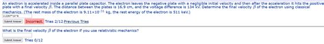 Solved mechanics. (The rest mass of the electron is | Chegg.com