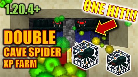 Double Spawner Cave Spider Xp Farm Tutorial Minecraft Youtube