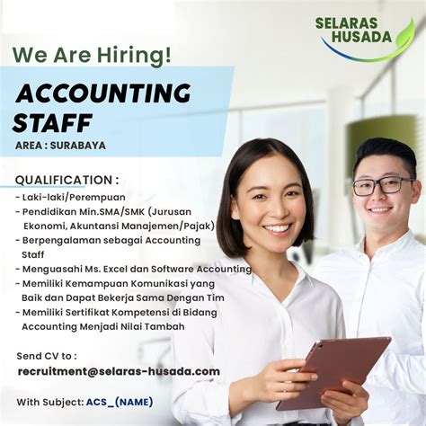 Lowongan Kerja Accounting Staff Di Selaras Husada Nugasin