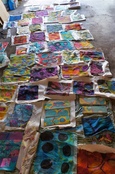 Ginger Wilson: Marbling on fabric, part two