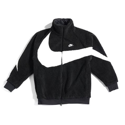 Nike Big Swoosh Reversible Boa Jacket Asia Sizing In Black White Artofit