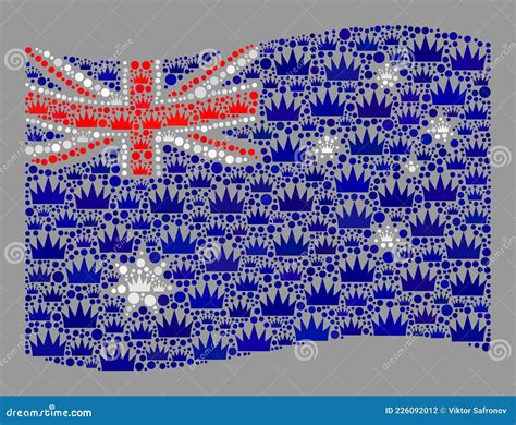 Brand Waving Australia Flag Collage Of Royal Objects Stock Vector