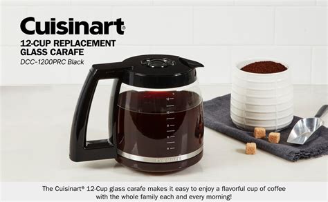 Cuisinart DCC 1200PRC 12 Cup Replacement Glass Carafe Black Amazon