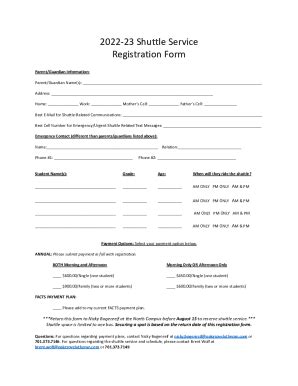 Fillable Online Parent Guardian Information Formking S College Fax