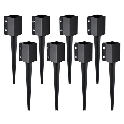 Vevor Fence Post Anchor Ground Spike 8 Pack 24 In X 4 In X 4 In