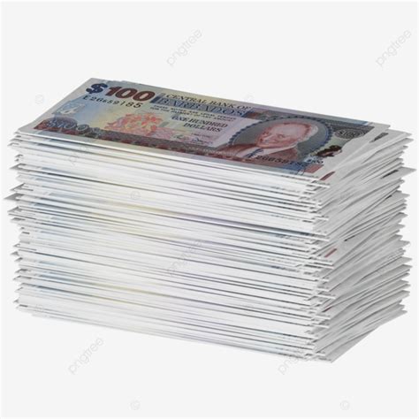 Pilha De Notas De 50 Dólares De Barbados PNG Pilha De Notas De 50