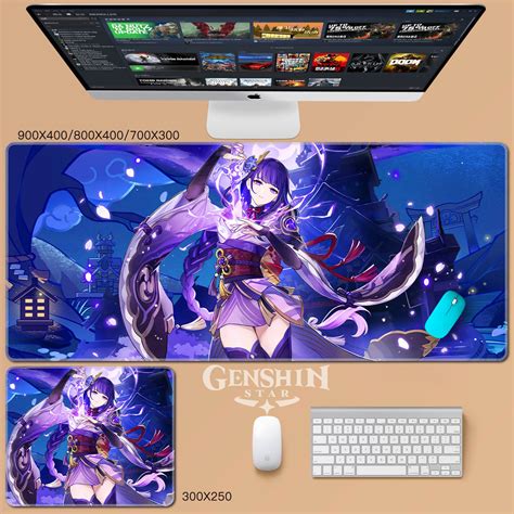 Genshin Impact Mouse Pad Raiden Shogun Honkai Merch Store