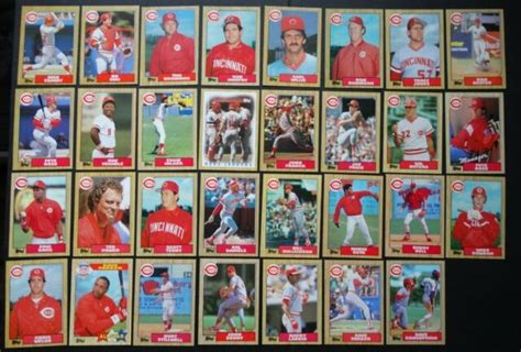 1987 Topps Cincinnati Reds Team Set Of 31 Baseball Cards Ebay