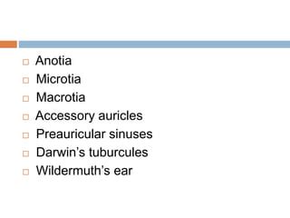 Congenital Ear Deformities PPT