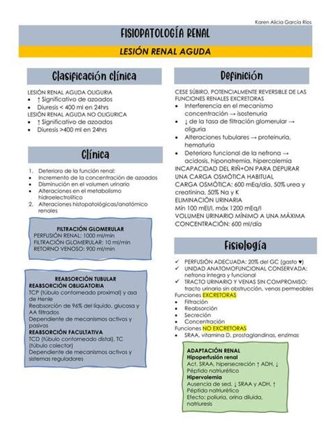 Fisiopatología Renal Insuficiencia Renal Aguda KAREN ALICIA GARCIA