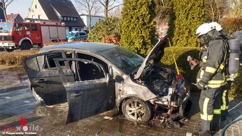 D Brennender Pkw In Vreden War Mit Feuerl Scher Nicht Zu L Schen