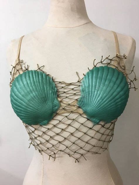 Teal Silicone Seashell Mermaid Top Size34 Mermaid Top Mermaid Bra Top Mermaid Bra