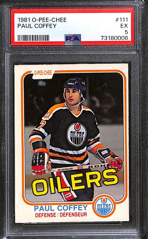 Lot Detail 3 PSA Graded 1980s O Pee Chee Oilers Hall Of Fame