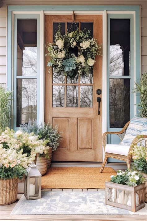 Beautifully Charming Front Door Decor Ideas For Spring Season In