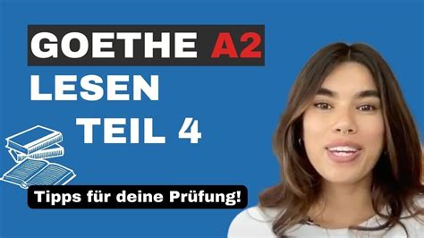 Goethe Zertifikat A2 Lesen Teil 4 Erfolgreich Goethe A2 Lesen Teil 4