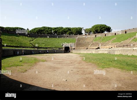 The Amphitheatre of Pompeii, Italy Stock Photo - Alamy