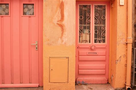 pinkand orange doors texture wallpaper wallpaperscom