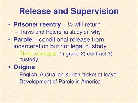 Ppt Parole And Reentry Into The Community Powerpoint Presentation