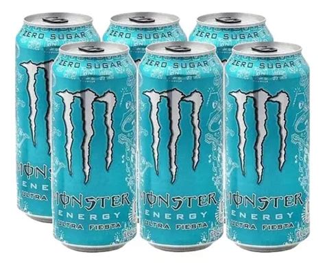 Kit 6 Energético Monster Ultra Fiesta Mango Importado 500ml Frete grátis