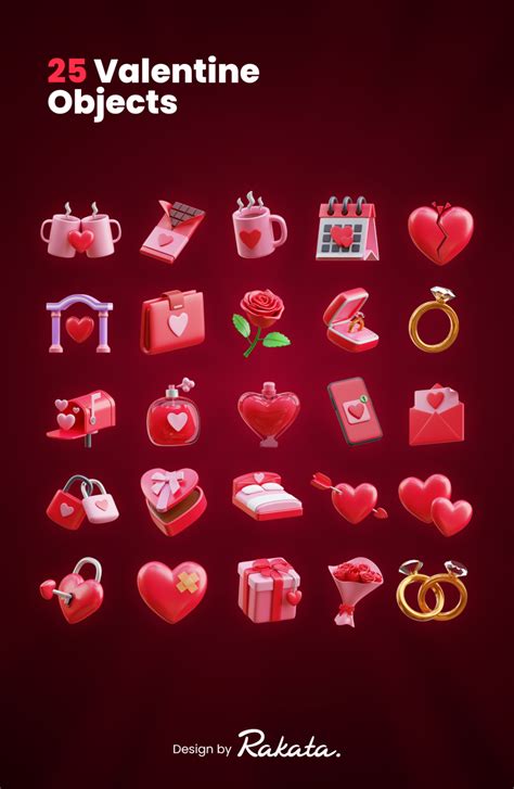 Valentine S Day 3d Icon — Illustrations On Ui8 Valentines Illustration Valentines Games