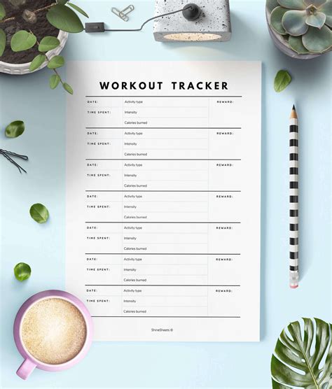 Printable Exercise Tracker