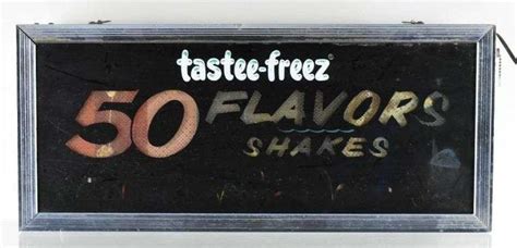 Vintage Tastee Freez Light Up Advertising Motion Ice Cream Sign