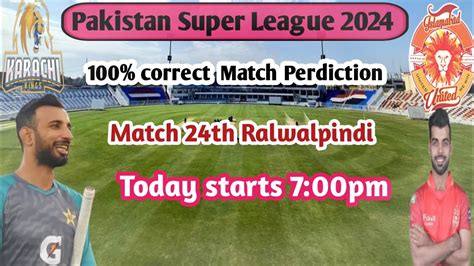 PSL 9 Match 24th Karachi King Vs Islamabad Untied Correct Match