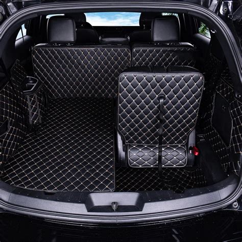 Lsrtw Luxury Fiber Leather Car Trunk Mat For Ford Explorer