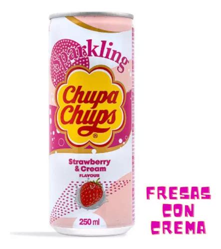 Chupa Chups Soda Sabor A Fresa Y Crema Latas Six Pack