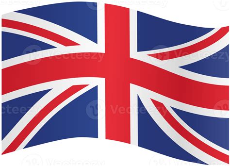 Waving Flag Of Uk Isolated On Png Or Transparent Background Symbols Of