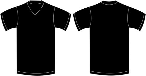 Vector Desain Baju Hitam Polos Lengan Panjang Depan Belakang Design