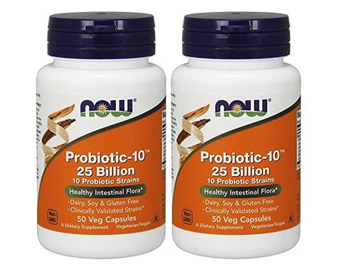 Now Supplements Probiotic 10â„¢ 25 Billion With 10 Probiotic Strains Dairy Soy And Gluten