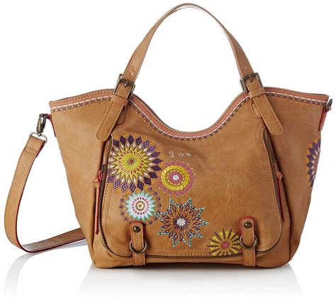 Desigual Bols amelie Bolso Mujer Marrón Fresa 30x15x31 cm B x H x