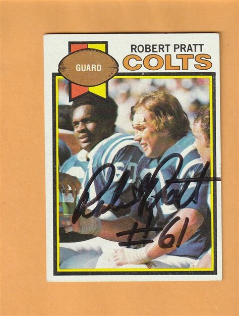 Robert Pratt Baltimore Colts Auto Signed Topps North Carolina Tar