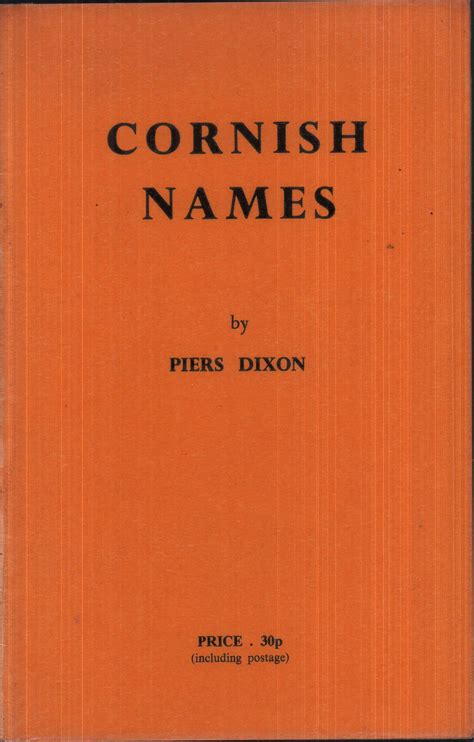 Cornish names by Piers Dixon | Goodreads