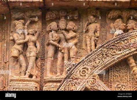 Intricate Sculptures Stone Carving On The Walls Of The Ancient Hindu