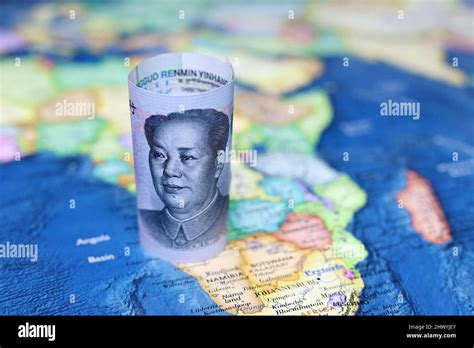 Yuan Chinois Sur La Carte De Lafrique Continent Les échanges