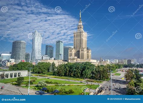 View Of Downtown Warsaw And Majestic Palace Of Culture And Science