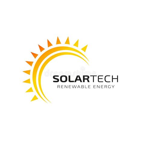 Sun Solar Energy Logo Design Template. Solar Tech Logo Design Stock ...