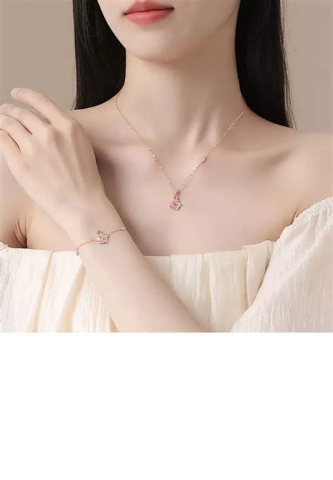 Buy Glamorousky 925 Sterling Silver Plated Rose Gold Simple Elegant