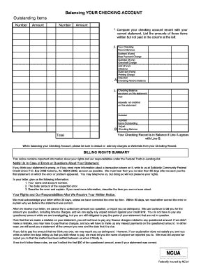 Fillable Online Ig Libertyonline Balancing YOUR CHECKING ACCOUNT Fax