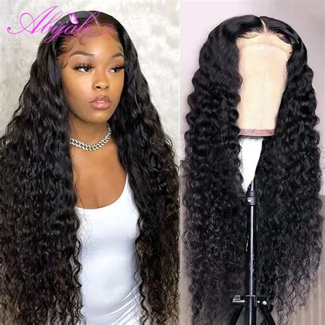 Abijale Perruque Lace Frontal Wig 360 Naturelle Cheveux Ondulés