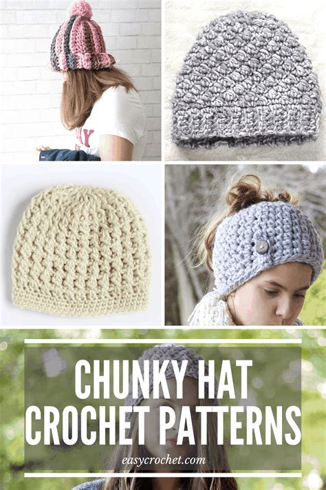 7 Bulky Yarn Crochet Hat Patterns - Easy Crochet Patterns