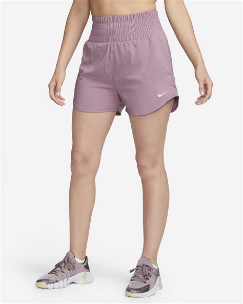 Nike One Womens Dri Fit Ultra High Waisted 3 Brief Lined Shorts