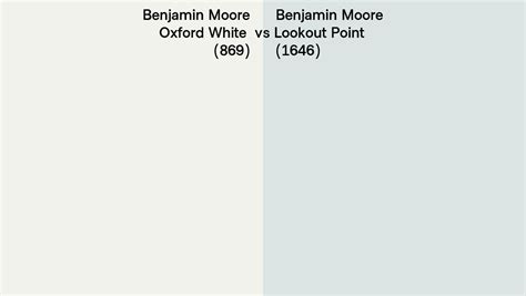 Benjamin Moore Oxford White Vs Lookout Point Side By Side Comparison